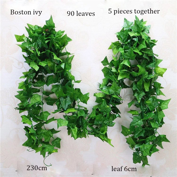 5 pieces Encryption Artificial Fake Creeper Leaves Grape Vines Hanging Plant Large Garland For Decor Indoor | Дом и сад