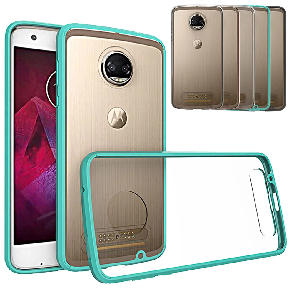 Для Motorola Moto Z2 силы чехол Slim Fit ТПУ Рамки жесткий противоударный Прозрачный для z2 |