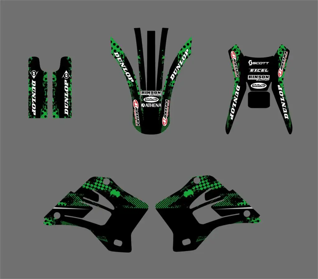 Графика фоны наклейка комплект для Kawasaki KDX200 KDX220 1995 2005 2006 2007 2008 KDX 200 220|sticker kit|decal