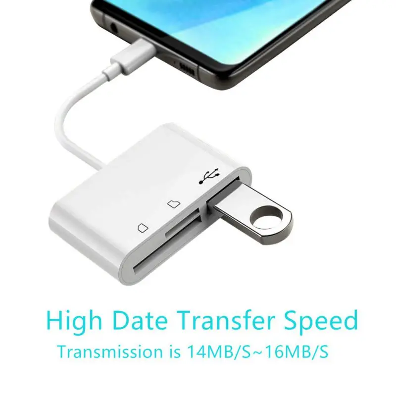 NEW 3 in 1 USB C to SD Type-C Camera Connection Kit Adapter TF Card Reader for New iPad Pro MacBook Pro/Air Samsung | Электроника