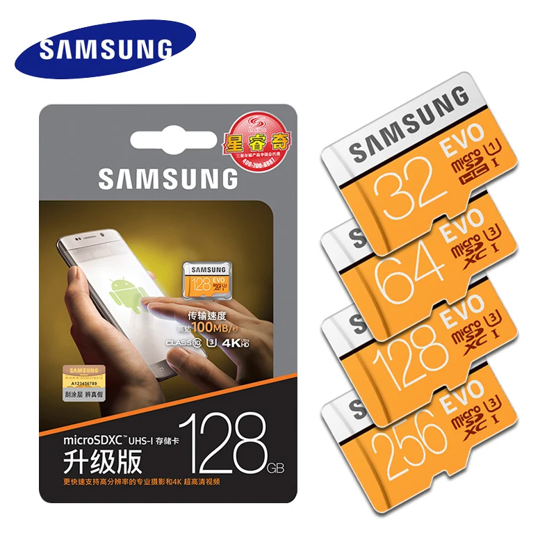 SAMSUNG карта памяти Micro SD класс 10 32 ГБ 64 128 256 ГБ|Карты памяти| |