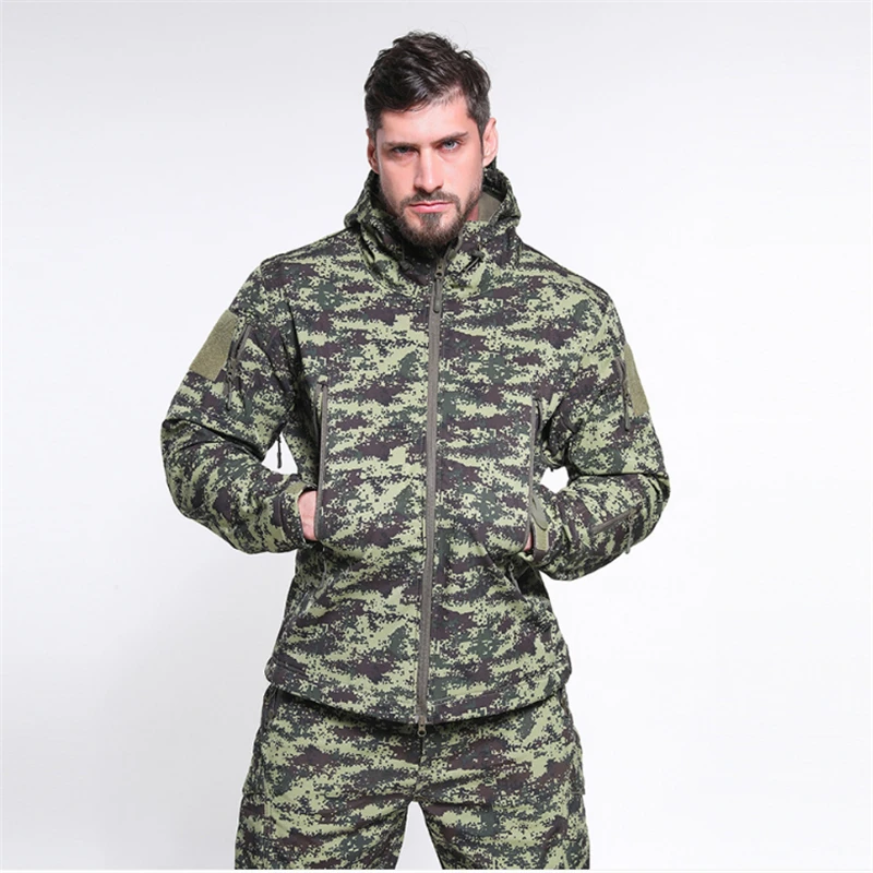Горячая уличная тактическая походная софтшелл куртка мужская армейская