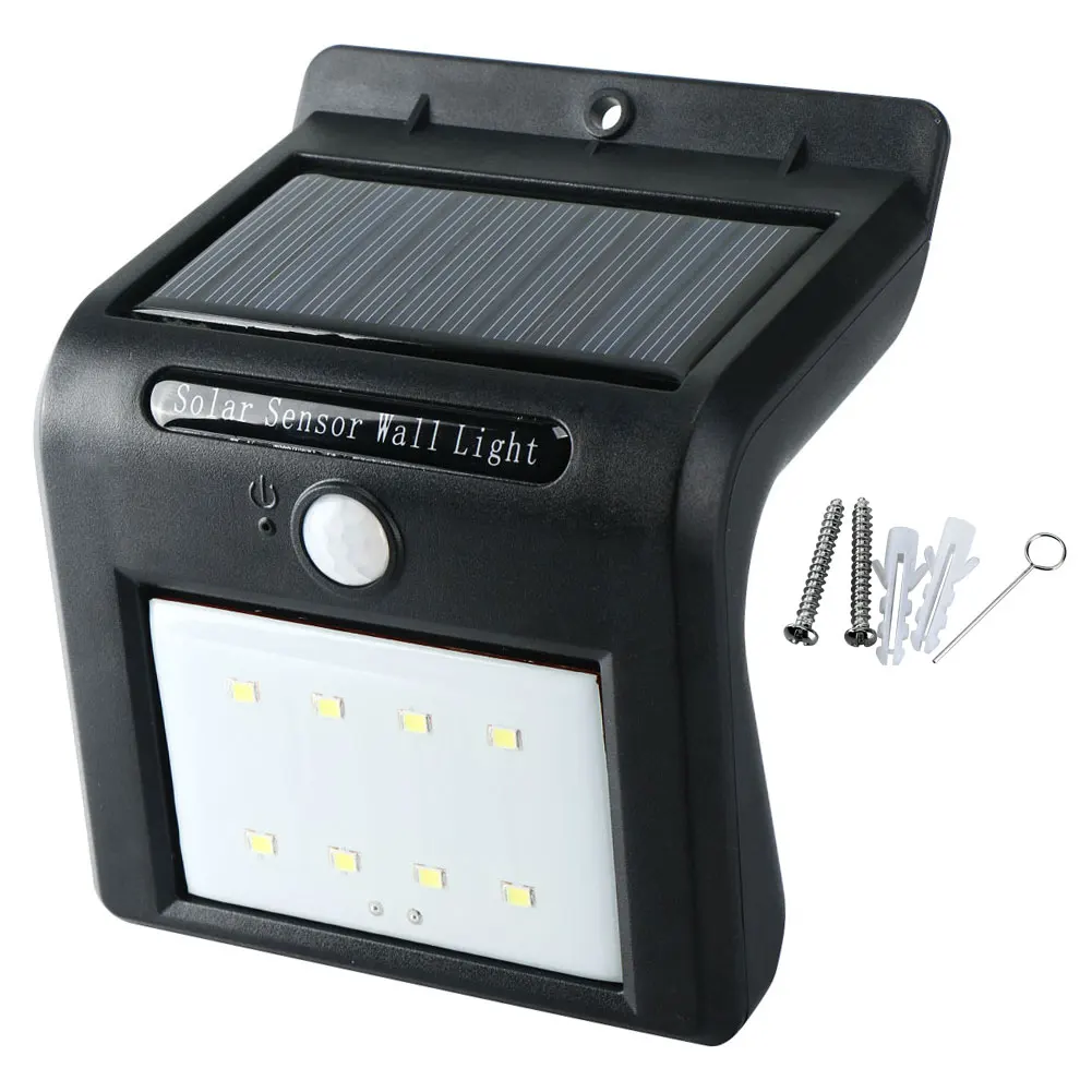 Практичная светодиодная Солнечная лампа Настенный светильник 8Led/16Led IP64