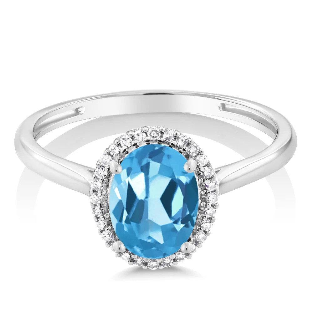 10K из белого золота с бриллиантами обручальное кольцо камнем набор 1 40 Ct Овальный