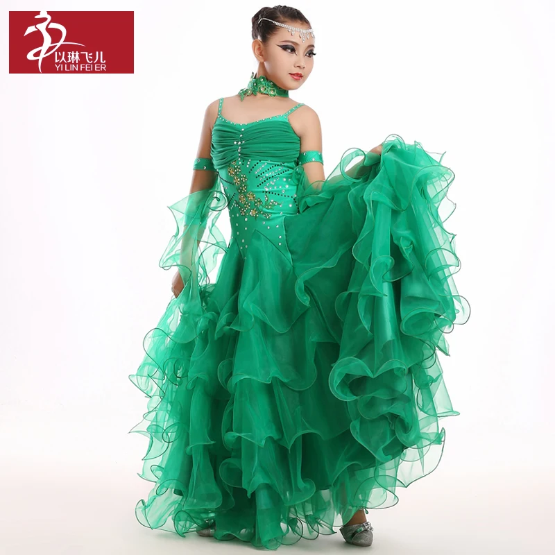 

New Style Children's Modern Dance Competition Dress Children's Modern Dance One-piece Dress GUOBIAO Ballroom Dance Skirt -38