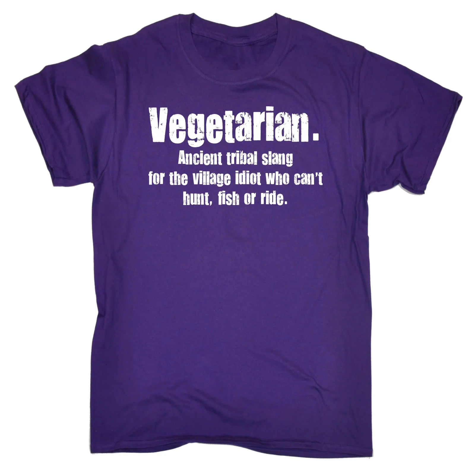 Vegetarian Tribal Slang T-SHIRT Food Chef Cook Veggie Vegan Funny Gift Birthday Fashion T Shirts Round Neck Sleeve Cool Casual | Мужская