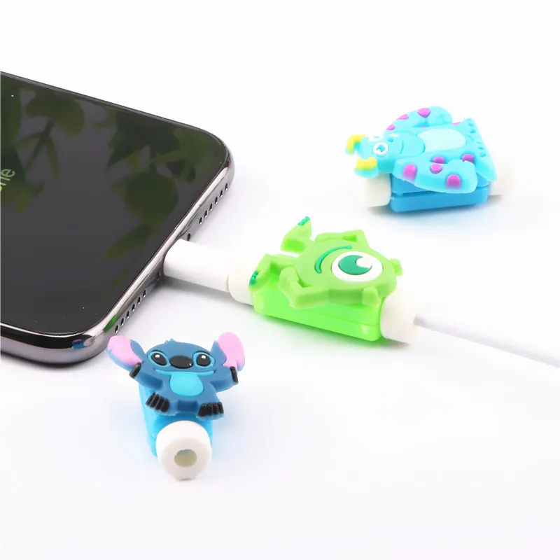 2 шт. защита для кабеля в мультяшном стиле iphone 8 x 7 plus USB зарядка передачи