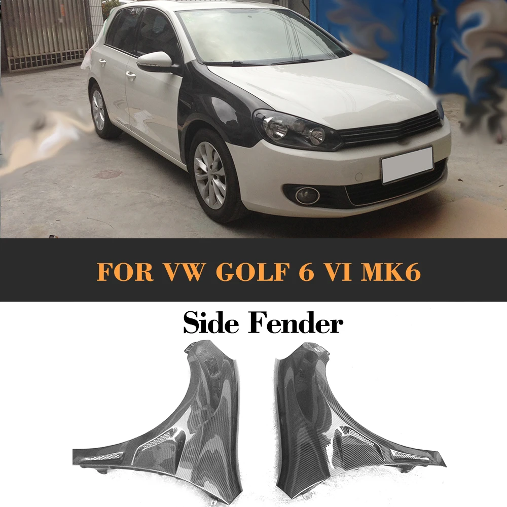 Углеродное волокно переднее крыло автомобиля боковое крыло подходит для VW GOLF 6 VI MK6