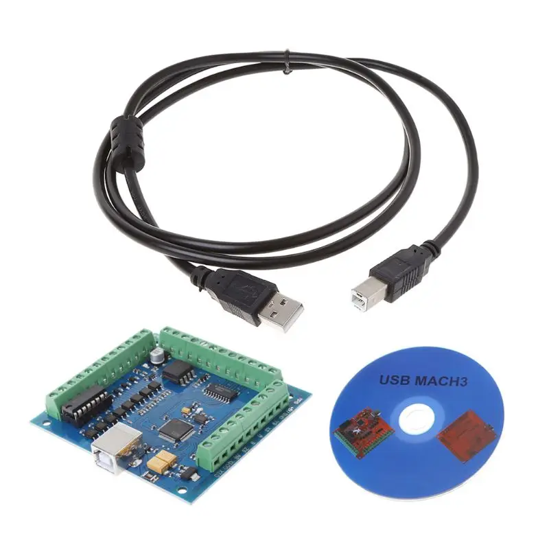 12-24 В CNC MACH3 USB 4-осевой 100 кГц шаговый контроллер движения карта коммутационная