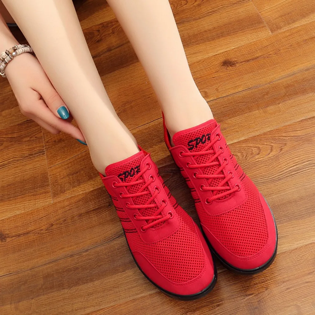 Модная женская обувь для бега красные вулканизированные массивные кроссовки