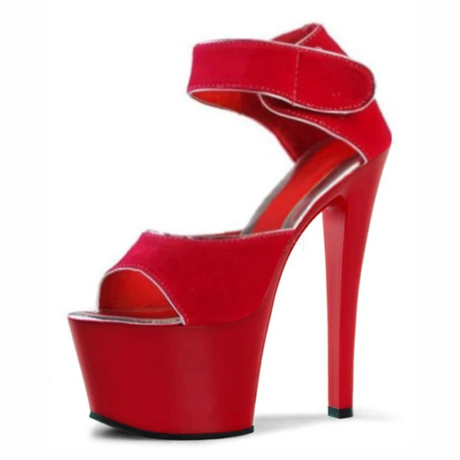 Весна 2017 замшевые босоножки в римском стиле на очень высоком каблуке 17 18 см обувь