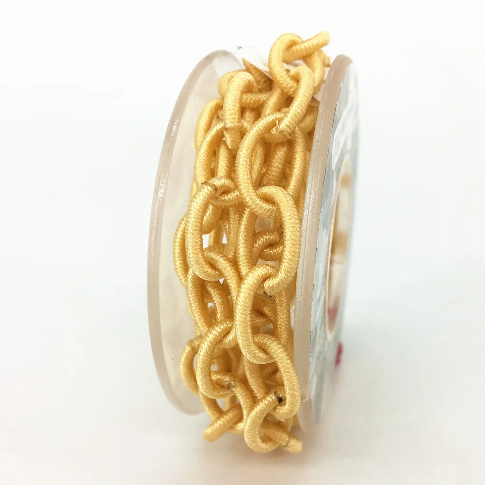 Light Gold 1TC Плетеные нейлоновые цепочки, аксессуары для плетения, аксессуары для плетения, для изготовления украшений, для женщин, ручная работа - Цвет: Light Gold 1TC