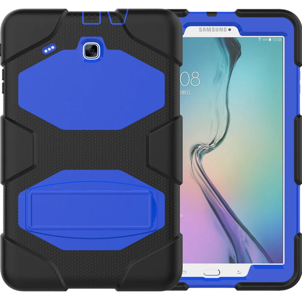 Dark Blue Чехол для Samsung Galaxy Tab E 9,6 T560 T561, сверхпрочный чехол 3 в 1, гибридный прочный Чехол-подставка для планшета+ стилус - Цвет: Dark Blue