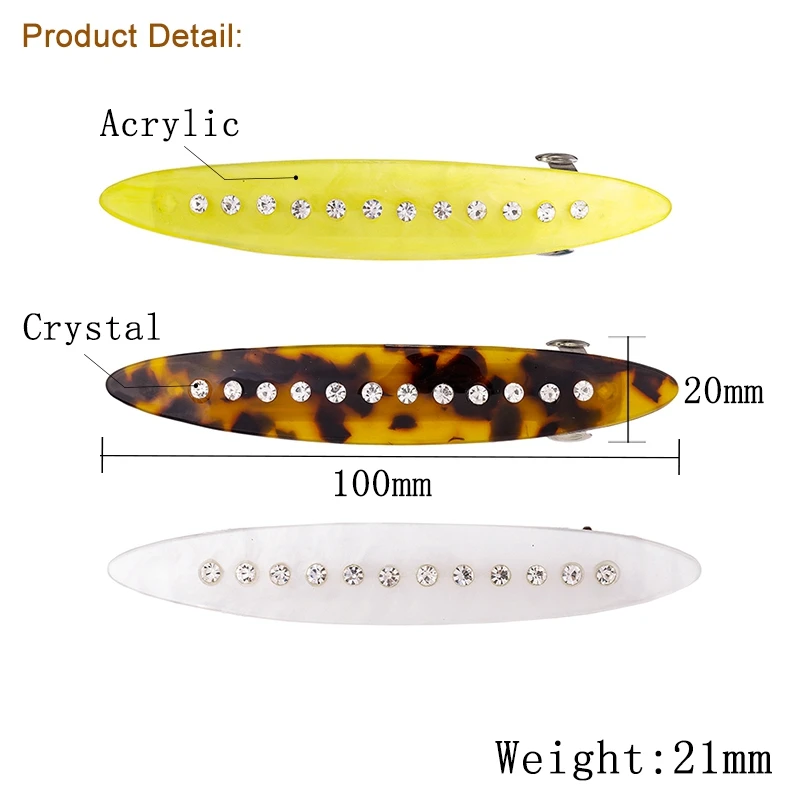 Модные Акриловые полимерные заколки ZA Boho с леопардовым принтом белые для волос