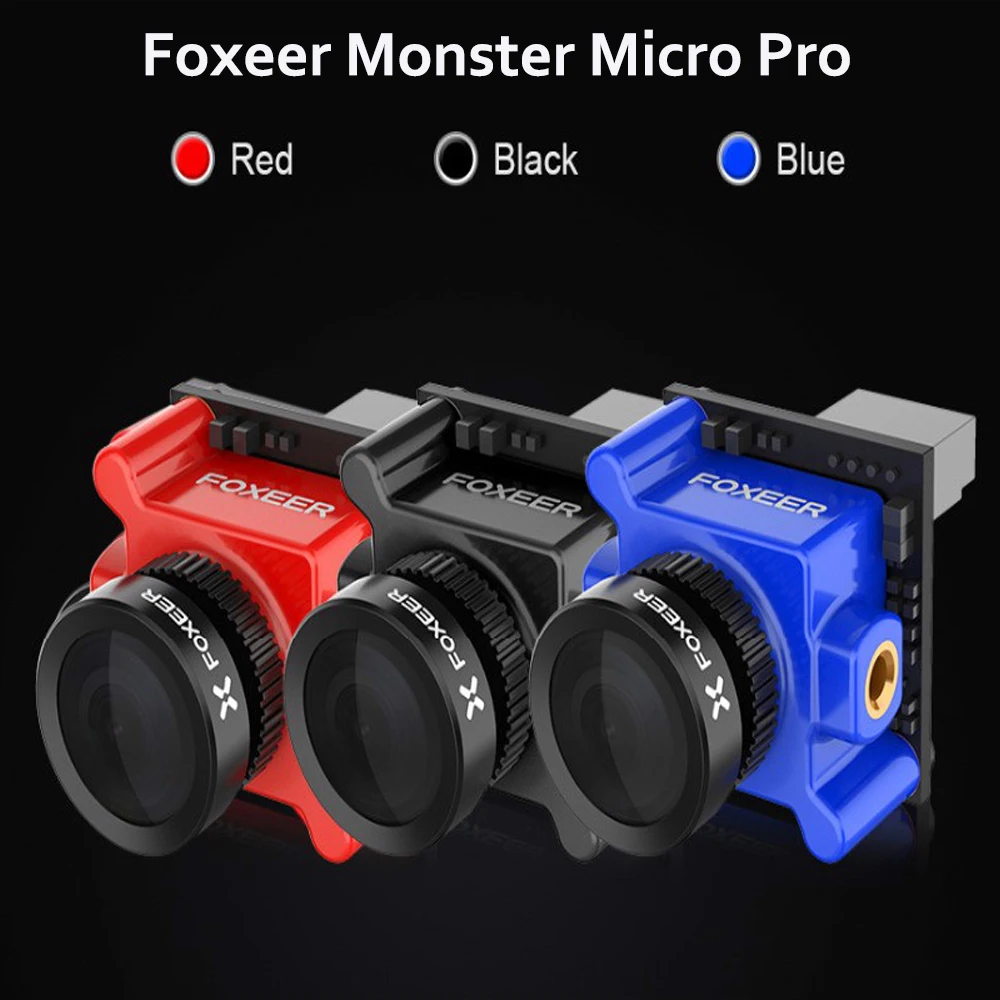 Камера Foxeer Monster Micro Pro 1: 1 1200TVL FPV 1/2 дюйма CMOS 8 мм объектив PAL/NTSC WDR с низкой задержкой