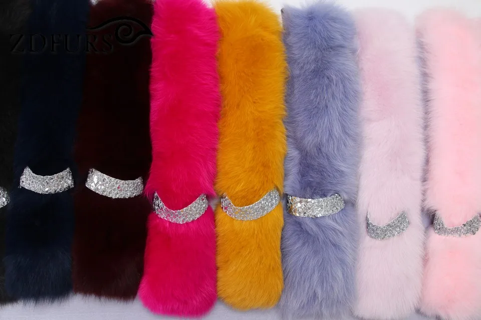 ZDFURS* Зимний натуральный Лисий мех шаль модный воротник длинный меховой шарф женский лисий мех кольцо украшение пальто меховой воротник
