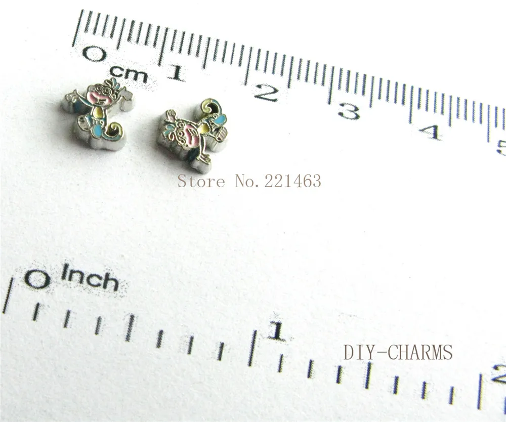 10 шт. прекрасная обезьяна плавающей медальон шарм Fit жилая памяти FC1536 как семья