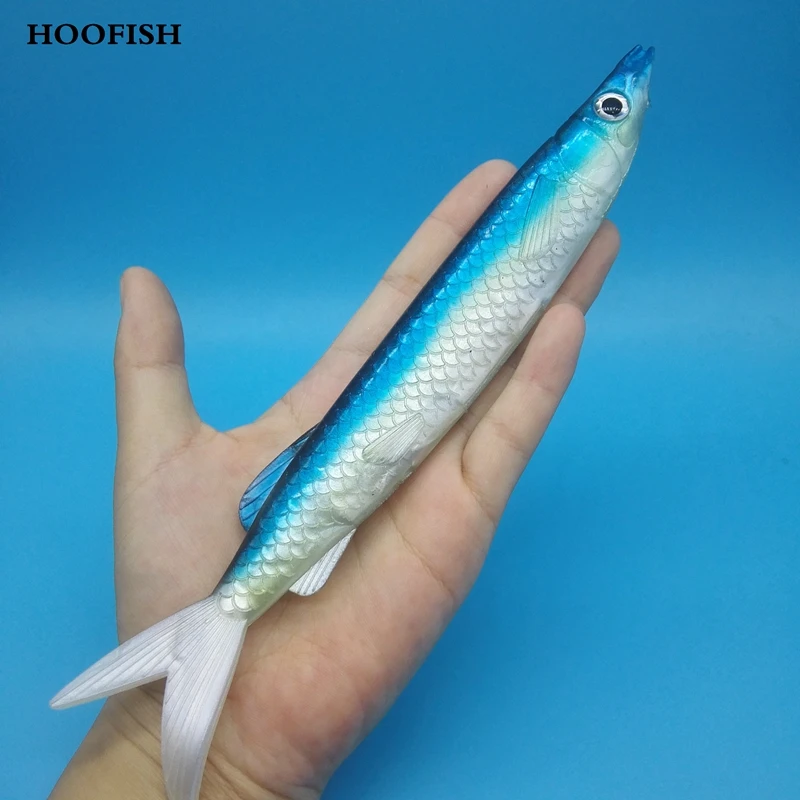 

HOOFISH 3pcs/Lot 54g/22.5cm Big Soft Lure Seabass Artificial Bait Plastic Swimbait Shad Crankbait Fishing Tackle