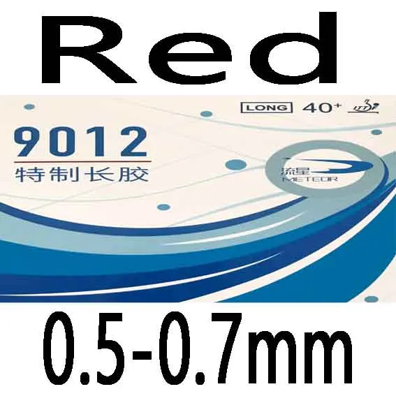 Red 0.5-0.7mm Meteor 9012 длинная резиновая ракетка для настольного тенниса ракетка для пинг понга - Цвет: Red 0.5-0.7mm