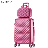 2pcsset fashion cosmetic bag 20222428 inch girl students trolley case travel spinner password luggage woman rolling suitcase