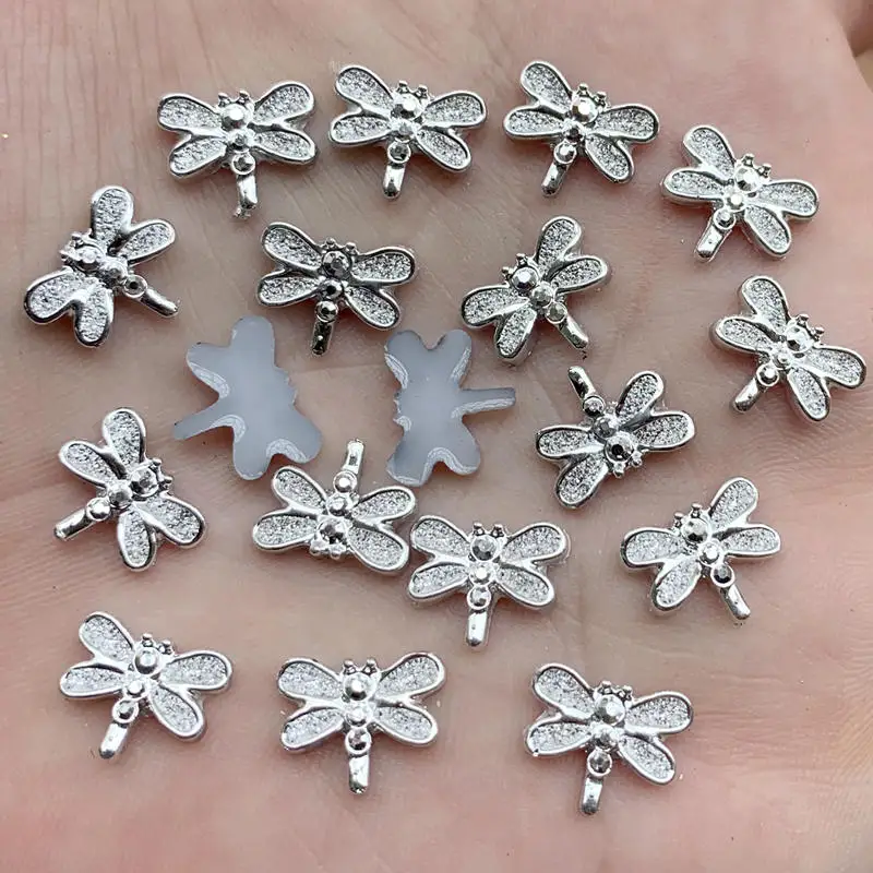 B692 40pcs 9*12mm Cute mini Dragonfly shape for Women Summer Style Jewelry Resin&acryl Rhinestones Material DIY Strass craft - Цвет: B692