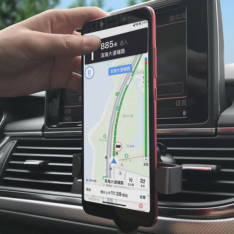 Умный Автомобильный кронштейн Xiaomi Mijia COOWOO с датчиком гравитации, управление одной рукой, многофункциональное устройство, совместимый с зажимом на выходе воздуха