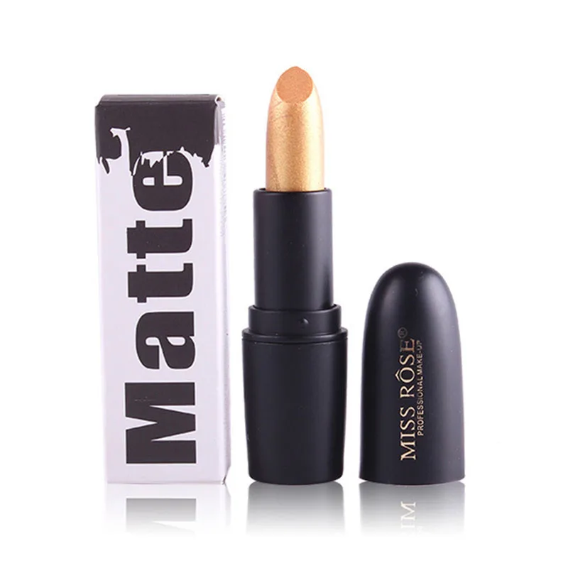 MISS ROSE цвета: черный золотой красный губная помада жидкая водостойкая макияж