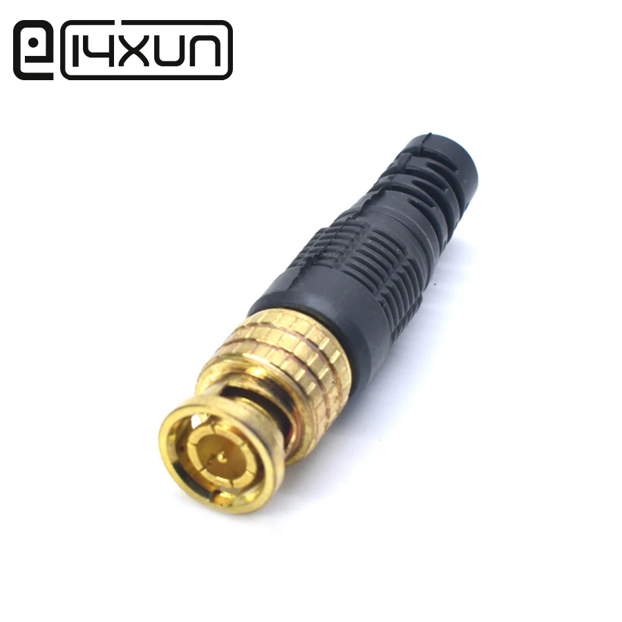 

10pcs BNC Plug Socket Gold-plated Male Power Plugs Interface Connector Adapter For Q9 Security Camera Audio