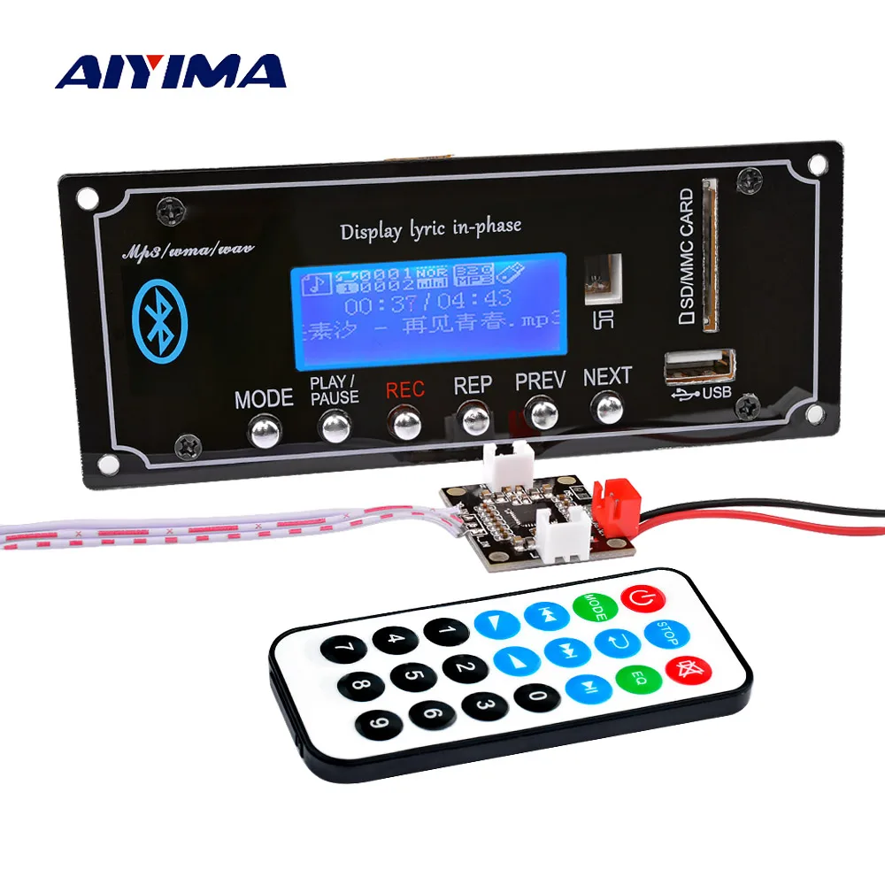 AIYIMA 2 1 Bluetooth декодер доска с 15Wx2 PAM86 аудио усилители 12 в MP3 плеер без потерь