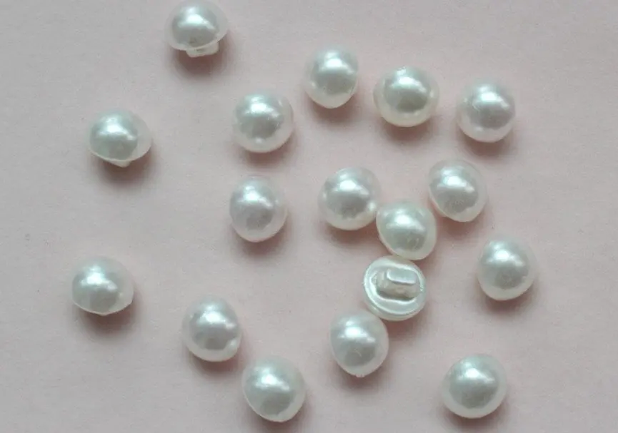 

500 pcs- retro domed button- Shiny pearly 10mm-shank tiny buttons-LK0042