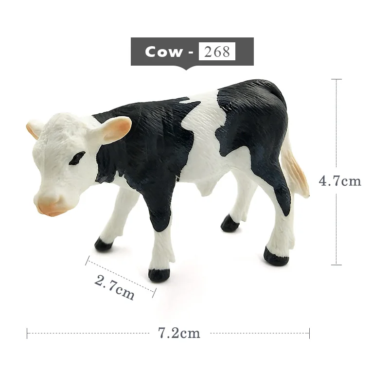 Cow -MY268 Ферма моделирование молоко корова пластик бык животное модель Фигурка бонсай домашний декор миниатюрное украшение для сада в виде Феи современные аксессуары - Цвет: Cow -MY268