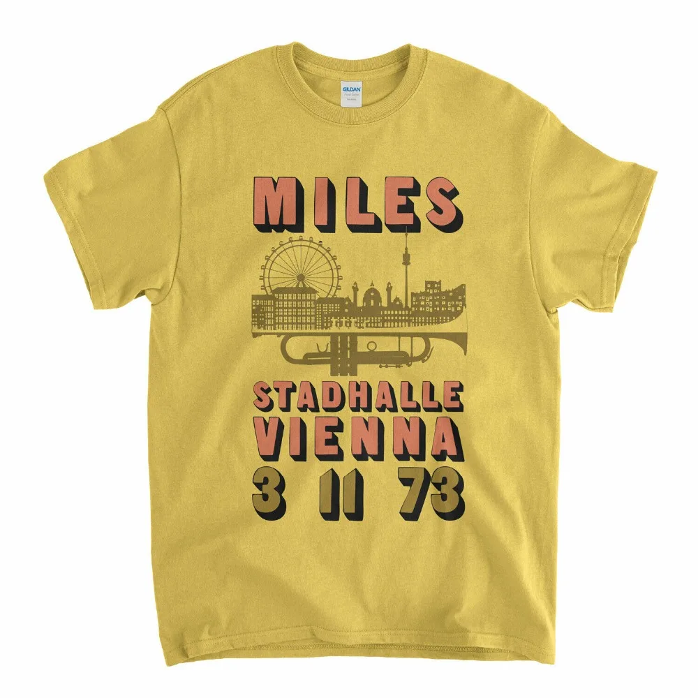 Мужская футболка с принтом Miles Vienna 73 Классическая в стиле джаз новая модная на