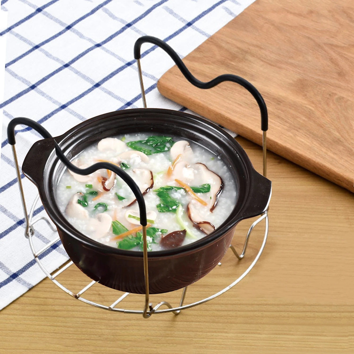 С ручкой бабочкой кастрюля из нержавеющей стали для мгновенного приготовления