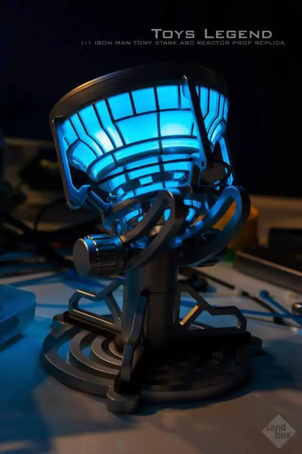 1:1 масштаб Железный человек Mark 50 MK50 нано-костюм Armor Arc реактор светодиодный светильник фигурка модель Фигурка