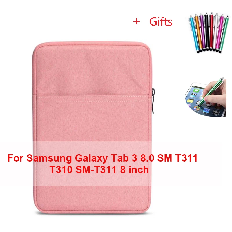 For Samsung T310 Чехол для планшета samsung Tab A 8,0 Galaxy Note 8,0 GT-N5100 N5120 SM T380 T385 SM-T380 чехол из закаленного стекла+ ручка - Цвет: For Samsung T310