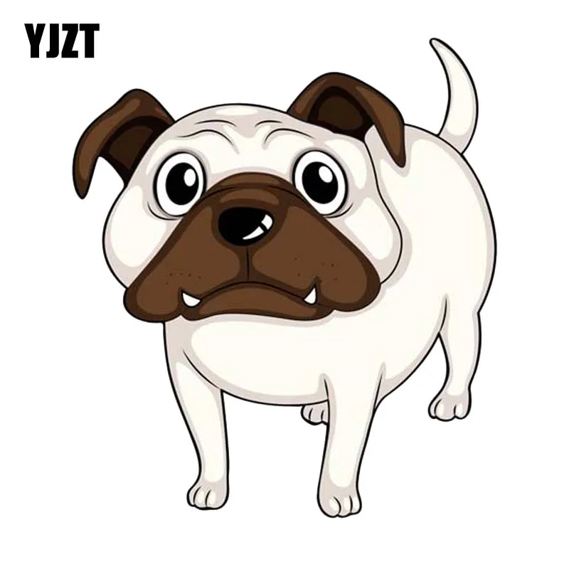 

YJZT 14CM*15.8CM An Interesting Cartoon Dog Car Sticker PVC Decal Modelling 12-300360