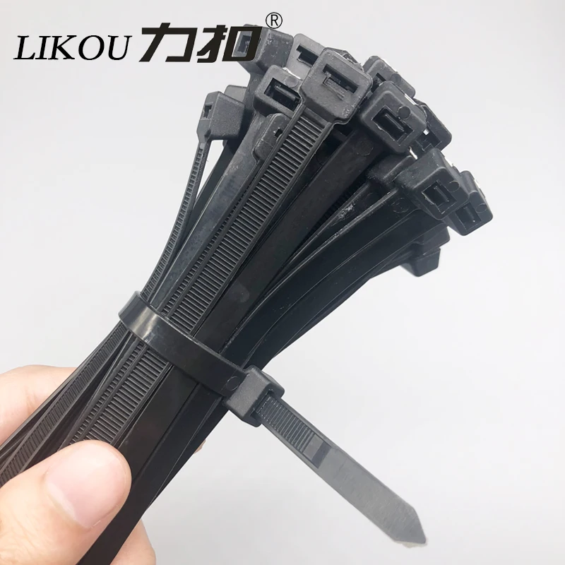 LIKOU самоблокирующиеся Нейлоновые кабельные стяжки 100 шт. 8x15 0 мм200 мм250 мм300 мм350 ммпластиковые кабельные стяжки ремни черный белый (art.: 7ae7eda80) - 7ae7eda80