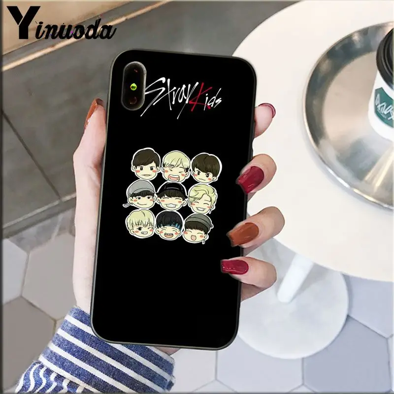 Yinuoda Stray Kids Новое поступление черный чехол для мобильного телефона iPhone X XS MAX 6 6s 7