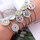 Новые браслеты, браслет с аромадиффузором, Парфюмерия с эфирным маслом, модные регулируемые браслеты с кристаллами