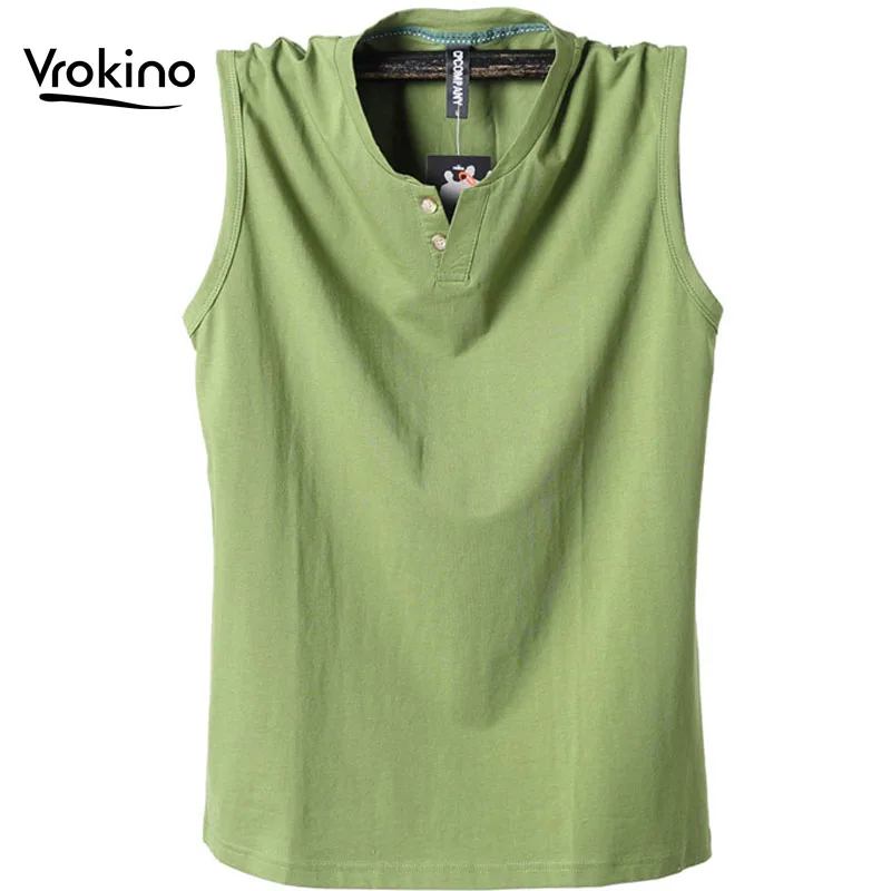 

5 Colors 2019 Summer New Men's Casual Solid Color Sleeveless T-Shirt Stylish and Comfortable Breathable Loose Men's Vest 5XL 6XL
