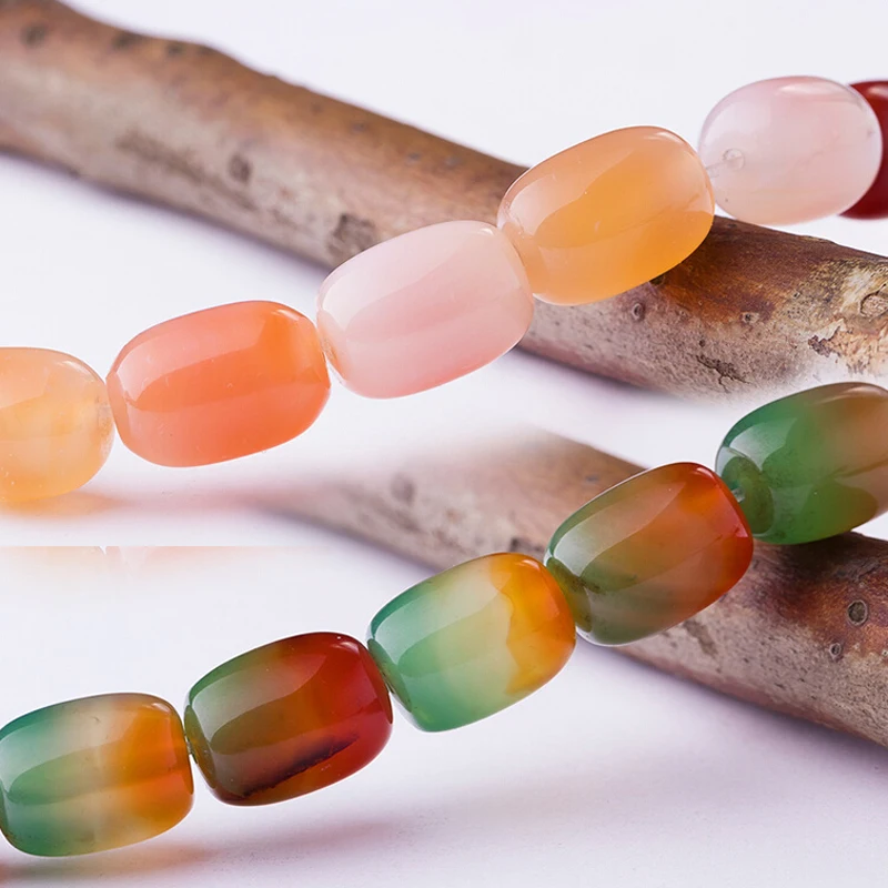 

15pcs/lot Peacock Striped beads barrel Stone Beads Fashion Jewelry Bracelet Making DIY women bracele Free Shipping