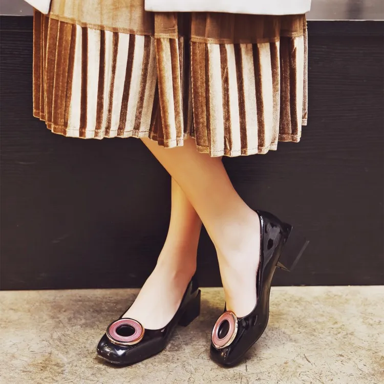 Женские туфли на высоком каблуке туфли-лодочки с квадратным носком и закрытым