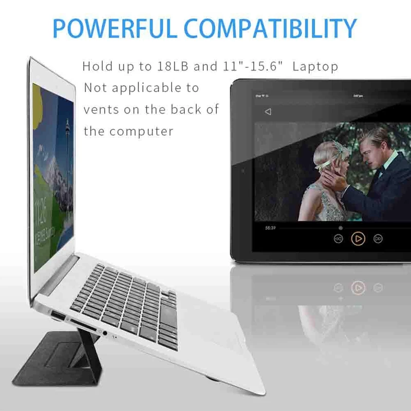 Adjustable Invisible Portable Laptop Computer Stand Lightweight Fit for Laptops up to 15.6'' Tablets MacBook Apple Haiwei |