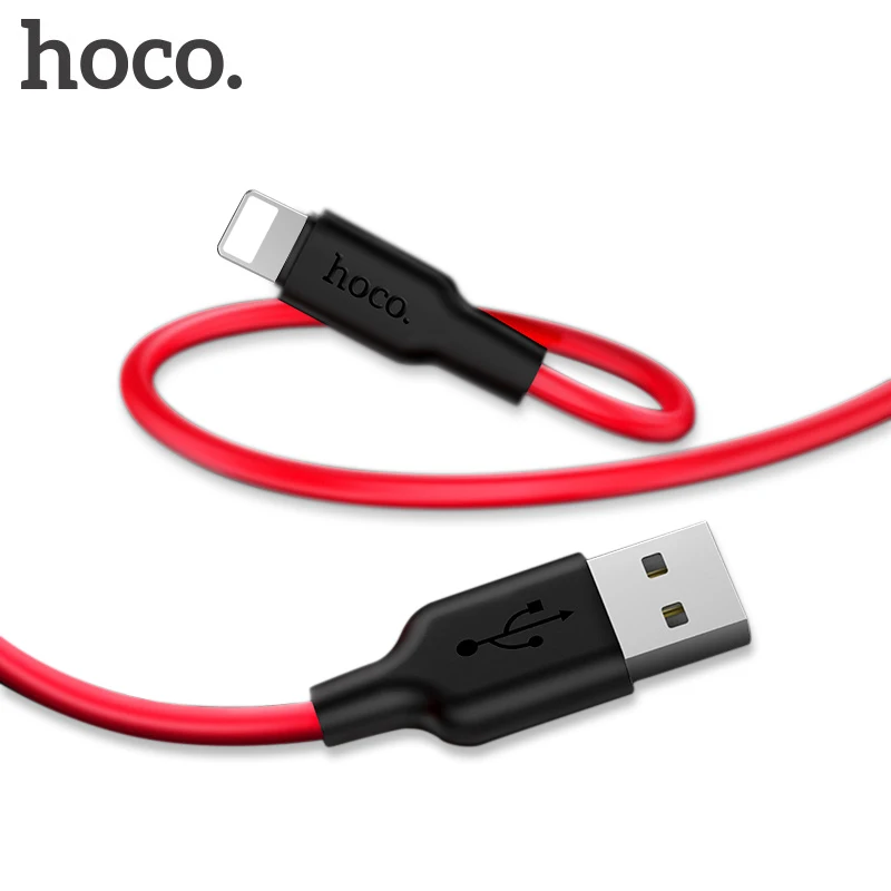 HOCO мобильный телефон USB зарядный кабель для передачи данных USB к Lightning/Micro USB/type C экологически чистый силикон для iPhone Xiaomi samsung