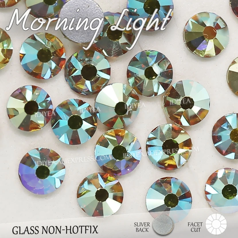 Аксессуары для ногтей Morning Light новые цветные стразы из SS3-SS30 стекла все 3d маникюра