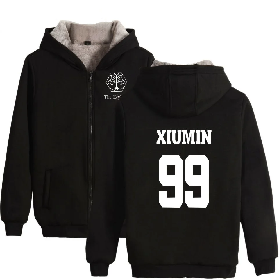 Женская толстовка на молнии EXO Planet 4 The ElyXiOn Album зимняя плотная одежда|hoodie sweatshirt