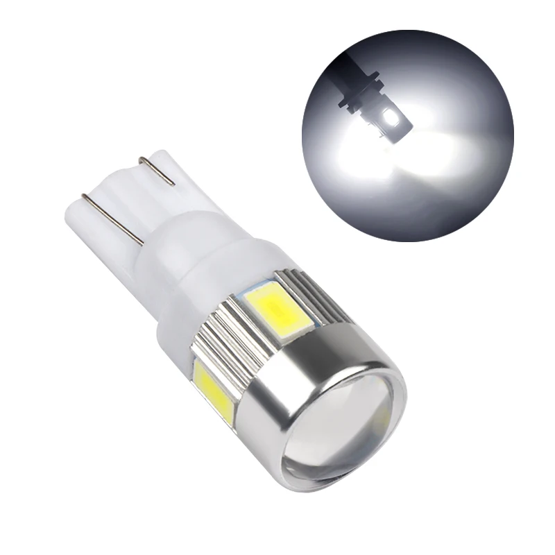 Белый 4 шт. T10 w5w 5630 6SMD авто Интерьер светильник с can-bus на танкетке светильник боковые лампочки для хвоста автомобиля светильник парковка купол двери светильник DC12V - Испускаемый цвет: Белый
