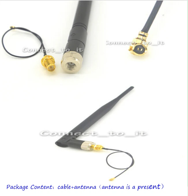 5pcs/lot Extension Cord UFL to RP SMA Connector Pigtail Cable IPX RP-SMA Male 1.13 17cm for 2.4G 5DB WIFI Antenna | Обустройство дома