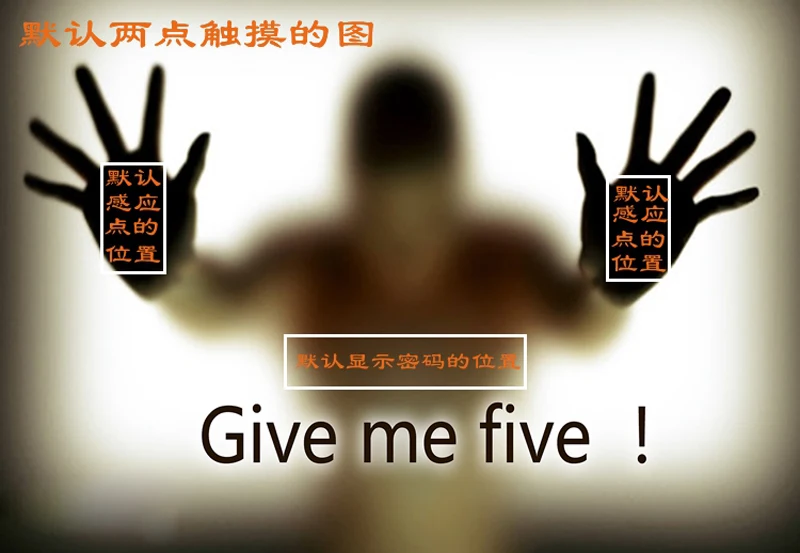 

Give me five touch two hands to display password real life room escape mysterious door game