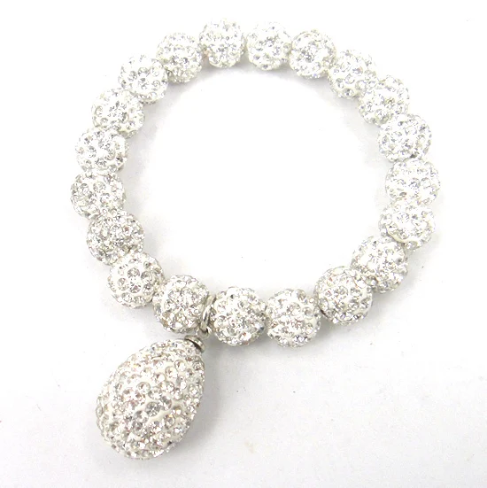 Новая мода хрустальный диско шар падение Шарм браслет для женщин ювелирные